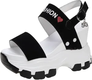 ZSpzx Women Wedge Sandals 2025,Fashion Sport Height Increase Casual Shoe Comfortable Breathable Peep-Toe Walking Footwear Adjustable Buckle Indoor/Outdoor Slip-On Slides Daily Wear
