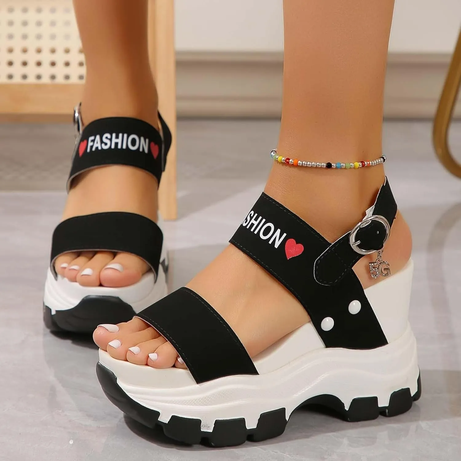 ZSpzx Women Wedge Sandals 2025,Fashion Sport Height Increase Casual Shoe Comfortable Breathable Peep-Toe Walking Footwear Adjustable Buckle Indoor/Outdoor Slip-On Slides Daily Wear