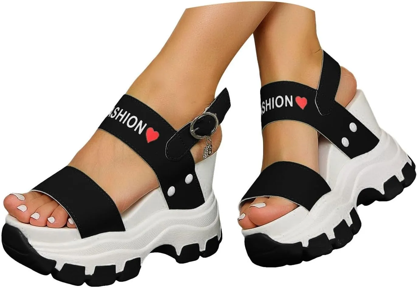 ZSpzx Women Wedge Sandals 2025,Fashion Sport Height Increase Casual Shoe Comfortable Breathable Peep-Toe Walking Footwear Adjustable Buckle Indoor/Outdoor Slip-On Slides Daily Wear